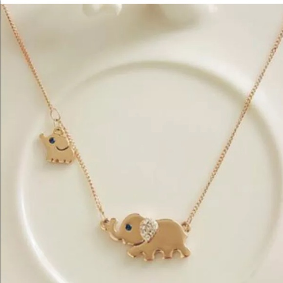 Elephant pendant gold necklace - Picture 2 of 4